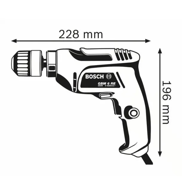ბურღი GBM 6 RE 0601472600