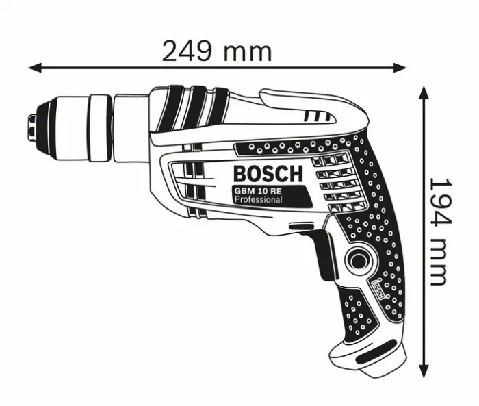 ბურღი GBM 10 RE 0601473600